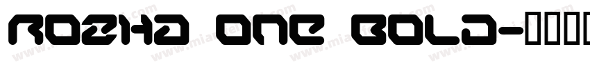 rozha one bold字体转换